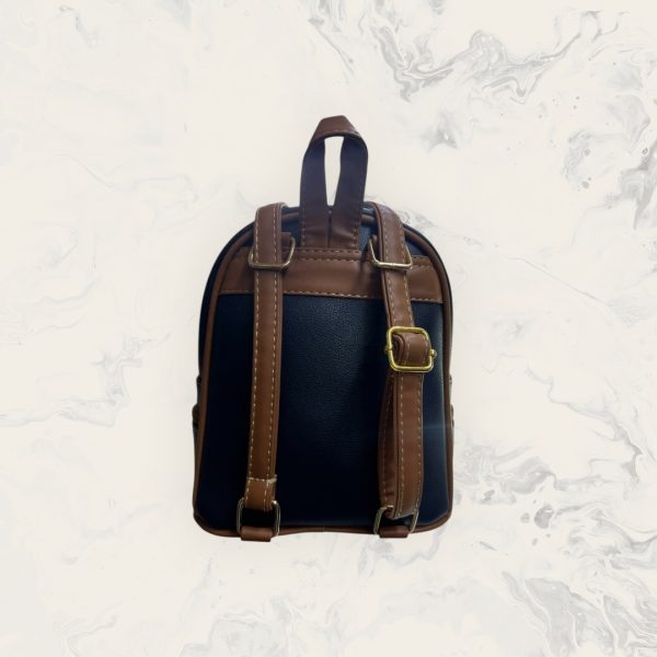 Mini mochila de cuero sintético trenzado - Imagen 2